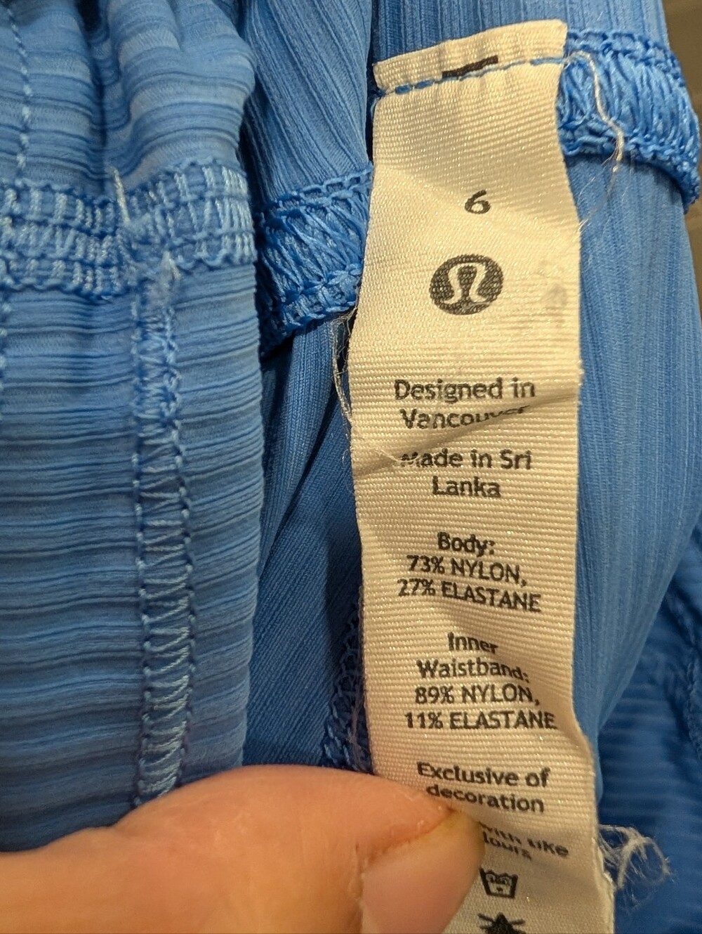 Lululemon Barry's Base Pace High-Rise ribbed Tight Legging 25" Size 6 Blue Nile - Picture 4 of 4